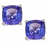 Aspen 14K White Gold Cushion-Cut Tanzanite Earrings