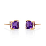 Ashlyn 10K Yellow Gold Cushion-Cut Brazilian Amethyst Earring