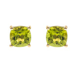 Chloe 14K Yellow Gold Cushion-Cut Manchurian Peridot Earring