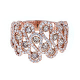 Adalynn 14K Rose Gold Round-Cut Brown Diamond Ring