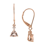 Amelia 10K Rose Gold Trillion-Cut Morganite Earrings