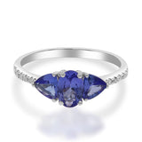 Alisson 10K White Gold Oval-Cut Tanzanian Tanzanite Ring