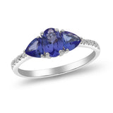 Alisson 10K White Gold Oval-Cut Tanzanian Tanzanite Ring