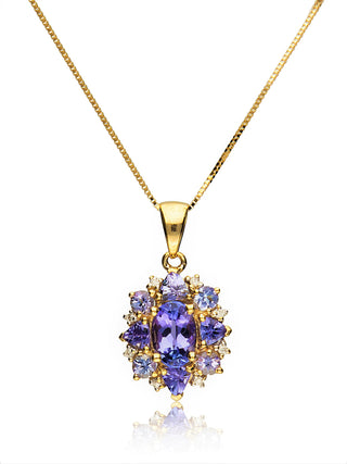 Avery 14K Yellow Gold Oval-Cut Tanzanian Tanzanite Pendant