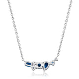 Celestial Cascade London & Swiss Blue Topaz Necklace