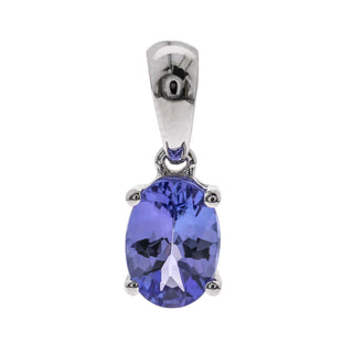 Margot 14K White Gold Oval-Cut Tanzanian TanzanitePendant
