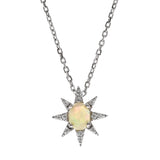 Quinn 10K White Gold Oval-Cut Opal Pendant