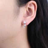 Hannah 14K White Gold Round-Cut White Diamond Earrings