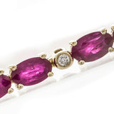 Evangeline 10K Yellow Gold Oval-Cut Mozambique Ruby Bracelet