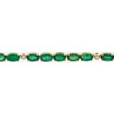 Lily 10K Yellow Gold Oval-Cut Emerald Bracelet