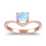 Amirah 10K Rose Gold Oval-Cut Natural African Opal Ring