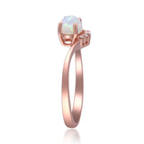 Amirah 10K Rose Gold Oval-Cut Natural African Opal Ring
