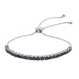 Adalynn 10K White Gold Round-Cut Blue Sapphire Bracelet