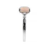 Hailey 10K White Gold Cushion-Cut Opal Ring
