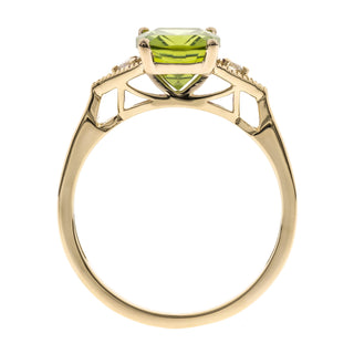 Maria 14K Yellow Gold Oval-Cut Peridot Ring