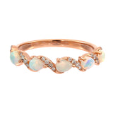 Antonella 10K Rose Gold Pear-Cut Ethiopian Opal Ring