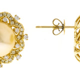 Kamilah 18K Yellow Gold Round-Cut Pearl Earring