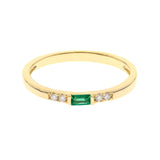 Penelope 10K Yellow Gold Emerald-Cut Emerald Ring