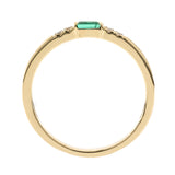 Penelope 10K Yellow Gold Emerald-Cut Emerald Ring