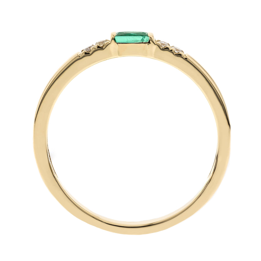 Penelope 10K Yellow Gold Emerald-Cut Emerald Ring