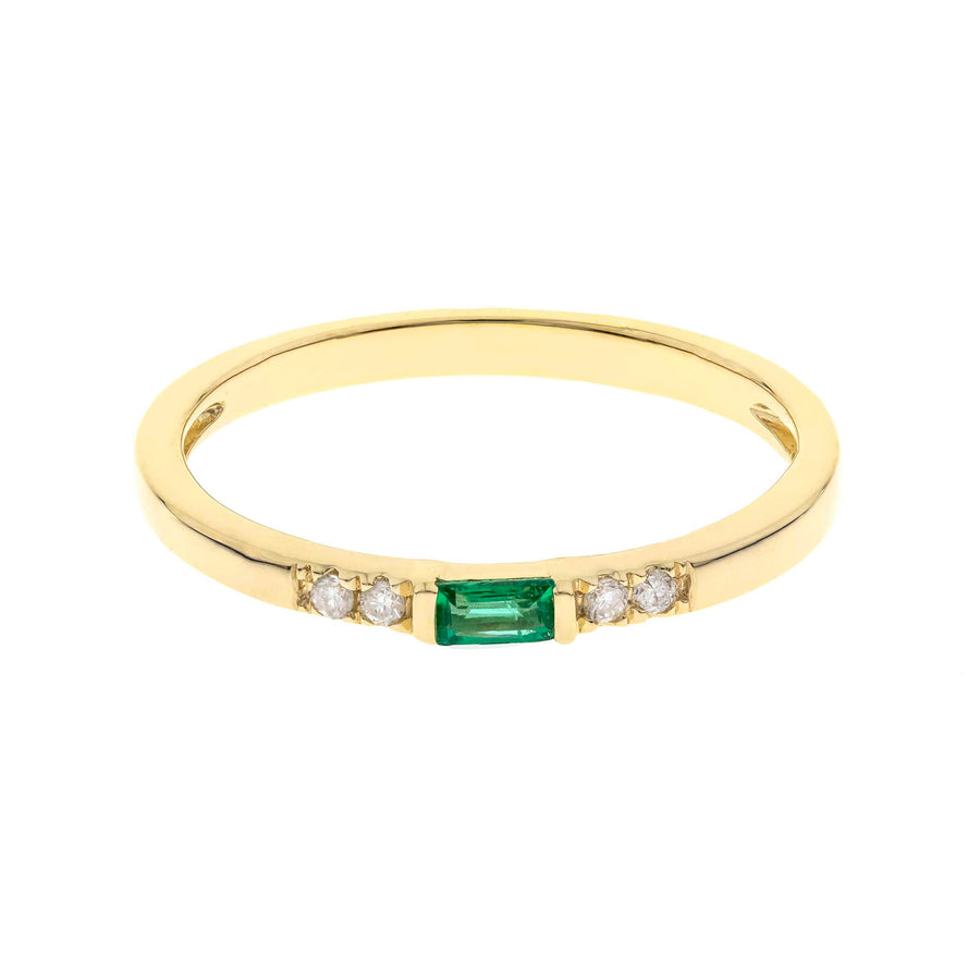 Penelope 10K Yellow Gold Emerald-Cut Emerald Ring