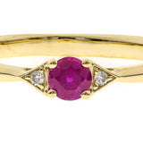 Rosalie 10K Yellow Gold Round-Cut Mozambique Ruby Ring