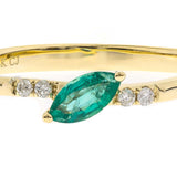 Olivia 10K Yellow Gold Marquise-Cut Emerald Ring