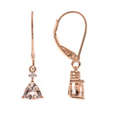 Amelia 10K Rose Gold Trillion-Cut Morganite Earrings