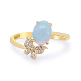Zhuri 10K Yellow Gold Oval-Cut African Opal Ring