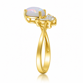 Zhuri 10K Yellow Gold Oval-Cut African Opal Ring