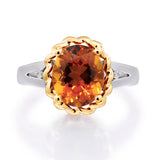 Blakely 10K Two-Tone Gold Oval-Cut Brazilian Citrine Ring