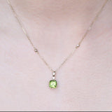 Penelope 10K Yellow Gold Cushion-Cut Manchurian Peridot Pendant