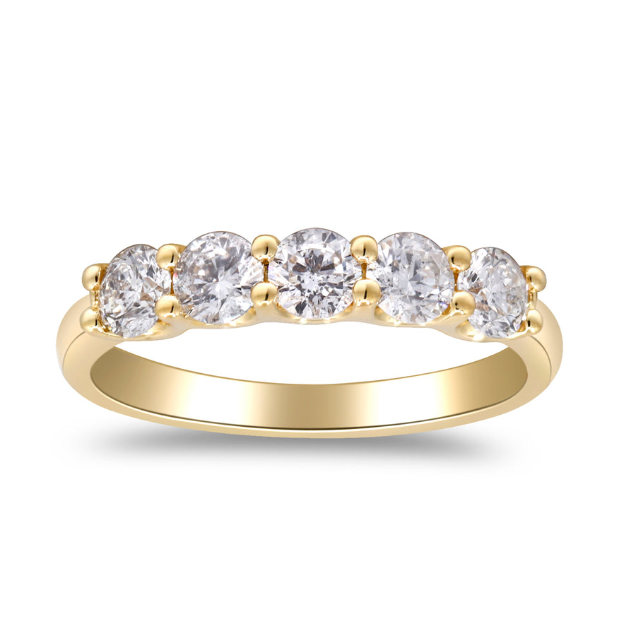 Josephine 14K Yellow Gold Round-Cut White Diamond Ring