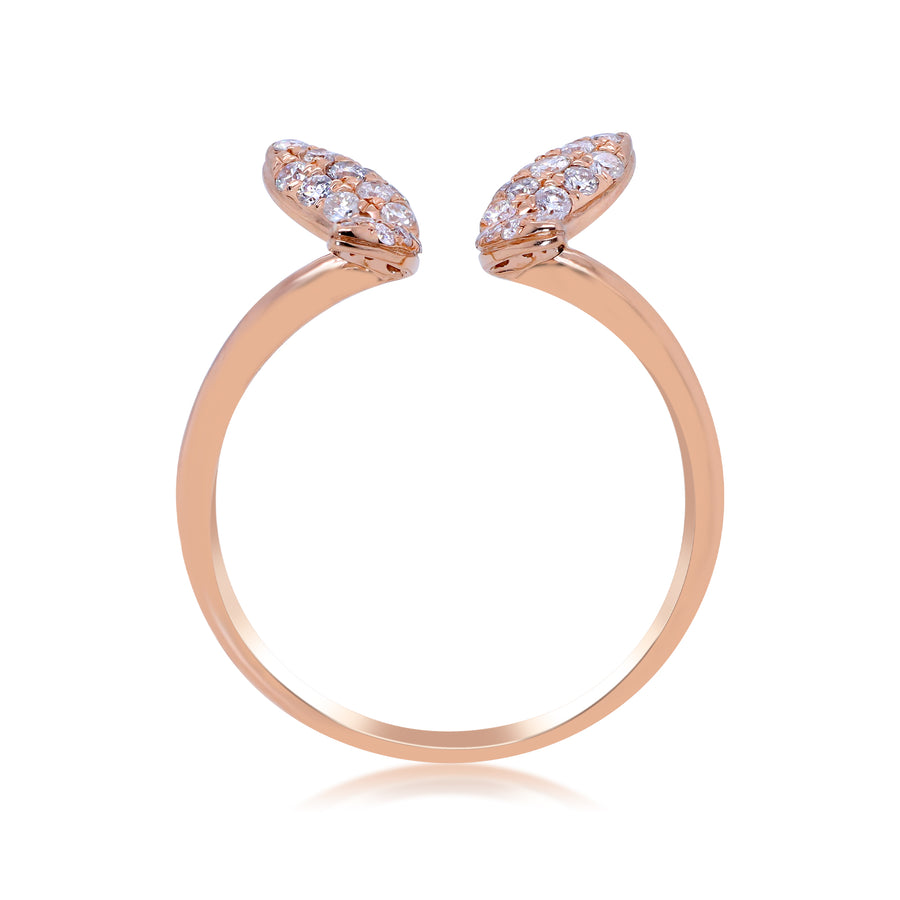Flora 14K Rose Gold Round-Cut White Diamond Ring