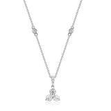 Annie 14K White Gold Round-Cut White Diamond Pendant
