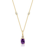 Chloe 10K Yellow Gold Cushion-Cut Brazilian Amethyst Pendant