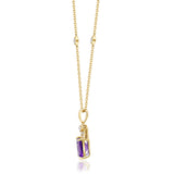 Chloe 10K Yellow Gold Cushion-Cut Brazilian Amethyst Pendant