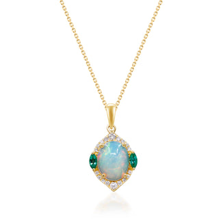 Haisley 10K Yellow Gold Oval-Cat Opal Pendant