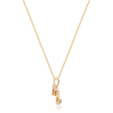 Scorpio 14K Yellow Gold Round-Cut White Diamond Pendant