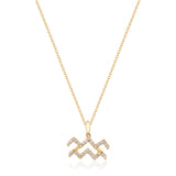 Penelope 10K Yellow Gold Round-Cut White Diamond Pendant