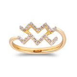 Aquarius 10K Zodiac Ring