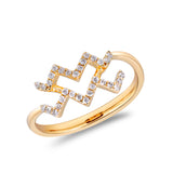 Aquarius 10K Zodiac Ring
