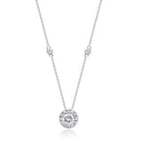 Ryleigh 14K White Gold Round-Cut White Diamond Necklace