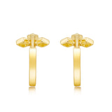 Kaylee 10K Yellow Gold Round-Cut White Diamond Earrings