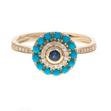 Emery 10K Yellow Gold Round-Cut Blue Sapphire Ring