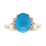 Azaria 14K Yellow Gold Oval-Cut Arizona Turquoise Ring