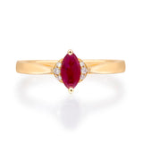 Alexis 10K Yellow Gold Marquise-Cut Mozambique Ruby Ring
