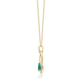 Adaline 10K Yellow Gold Pear-Cut Emerald Pendant
