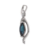 Freya 10K White Gold Marquise-Cut Blue Sapphire Pendant