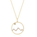 Faith 14K Yellow Gold Round-Cut White Diamond Pendant